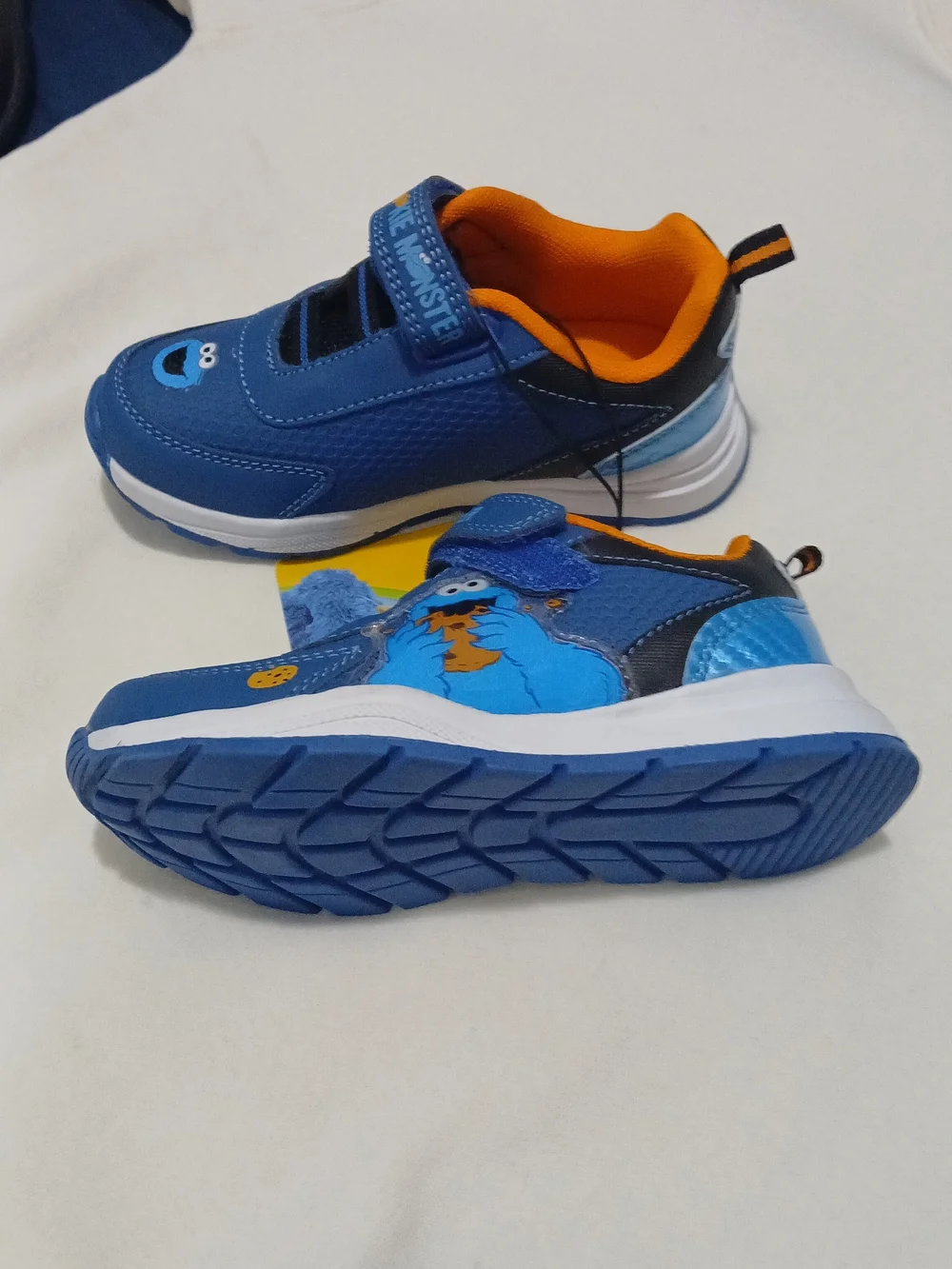 Sesame Street Cookie Monster Blue and Orange Kids Sneakers